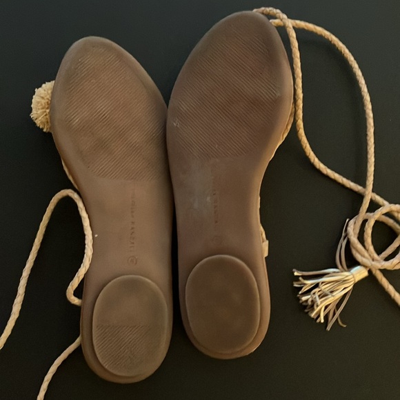 Loeffler Randall lace up beige size 8 sandals - Picture 5 of 5